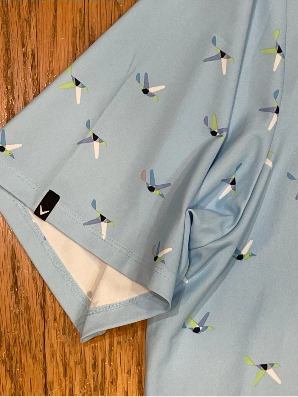 Callaway XLT All Over Birdie Print Shirt Polo Short Sleeve Golf Apparel Blue NEW